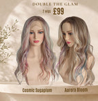 2 Wigs for £99 - Cosmic Sugaplum and Aurora Bloom