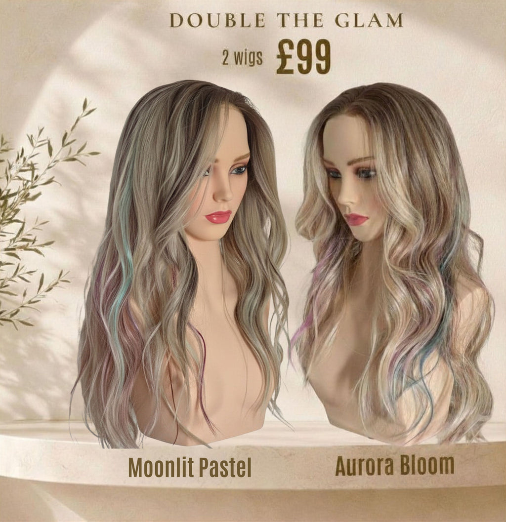 2 Wigs for £99 - Moonlit Pastel and Aurora Bloom